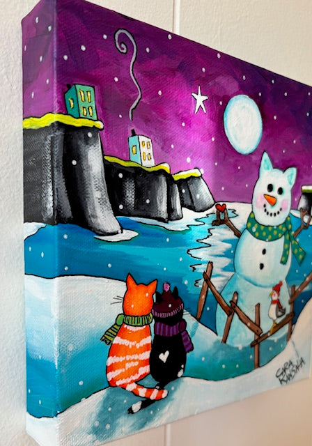 (SOLD) If we were both cats we could spend every night, in the meadow by starlight - our hearts twinkling bright. We could sway to the windsongs and watch the moon beam and then quietly sleep while we danced in our dreams.