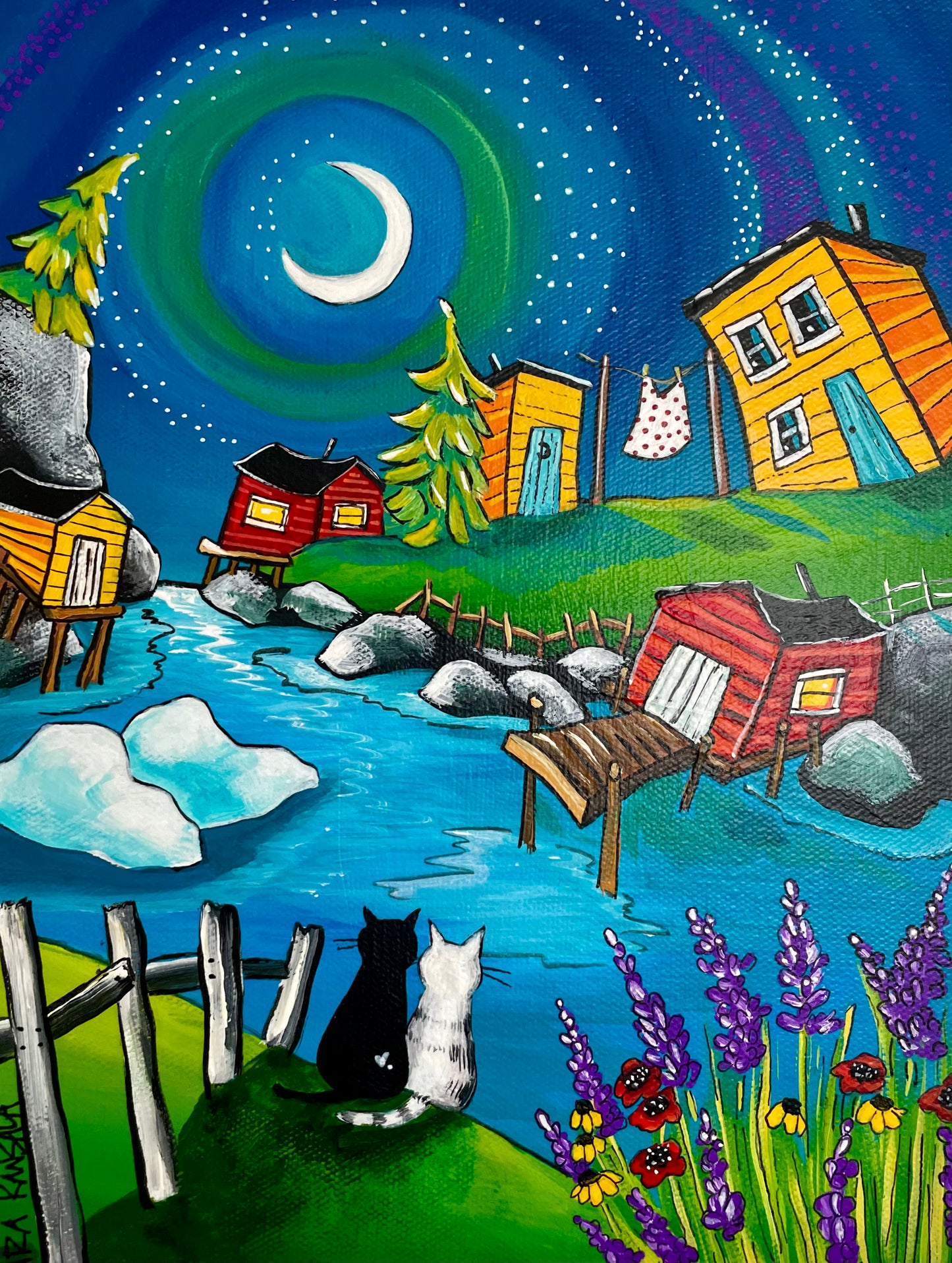 (SOLD)Original - Night Visitors in the Tickle