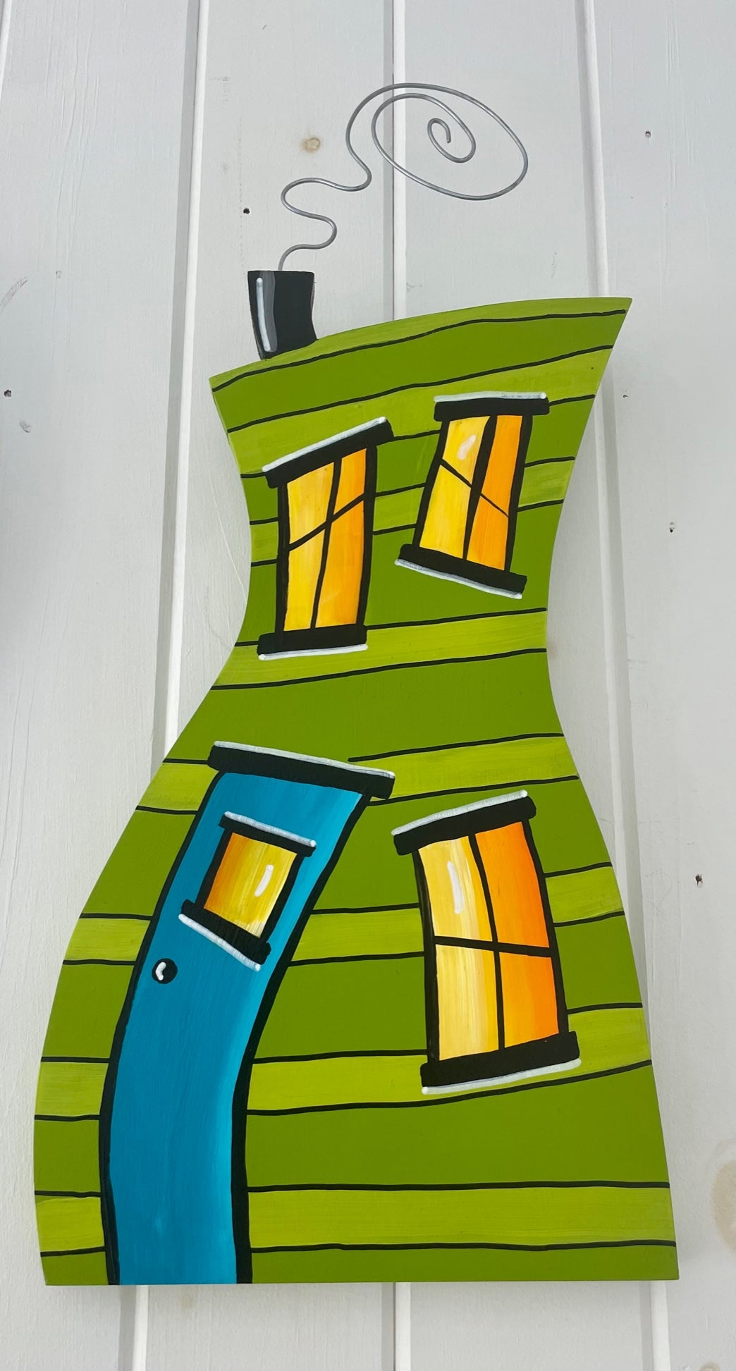(SOLD)Original - Downtown Dancing House GreenHouse/BlueDoor