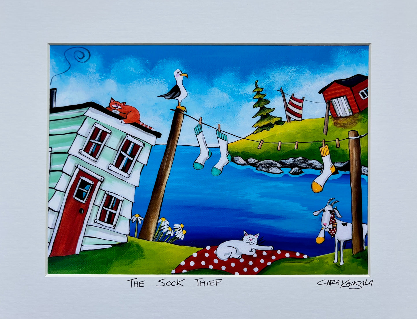 Matted Print - THE SOCK THIEF