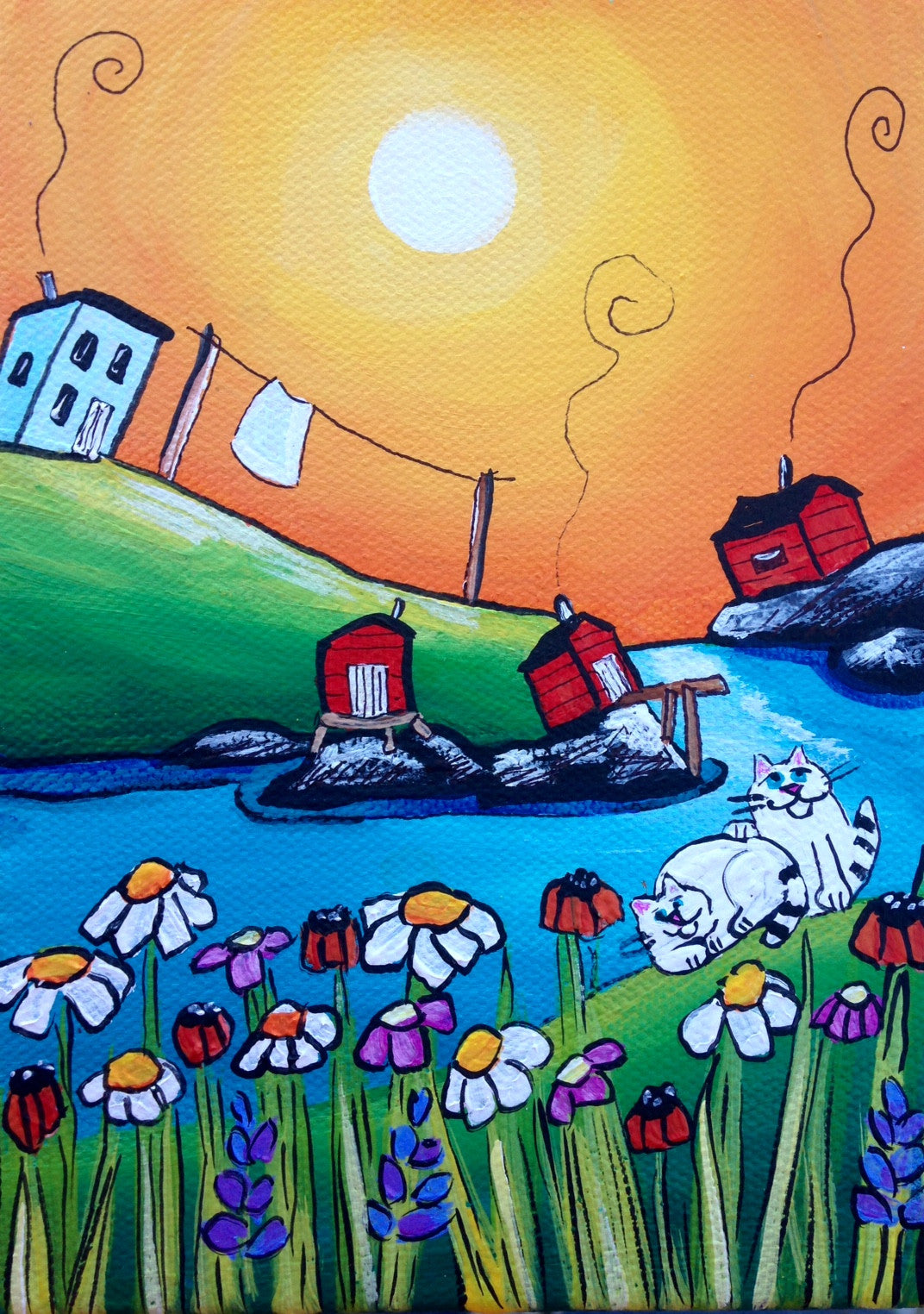 (SOLD) Twin Sisters, Lolly and Edna Often Watched the Sunrise Over Aunt Maud's Place on the Spare