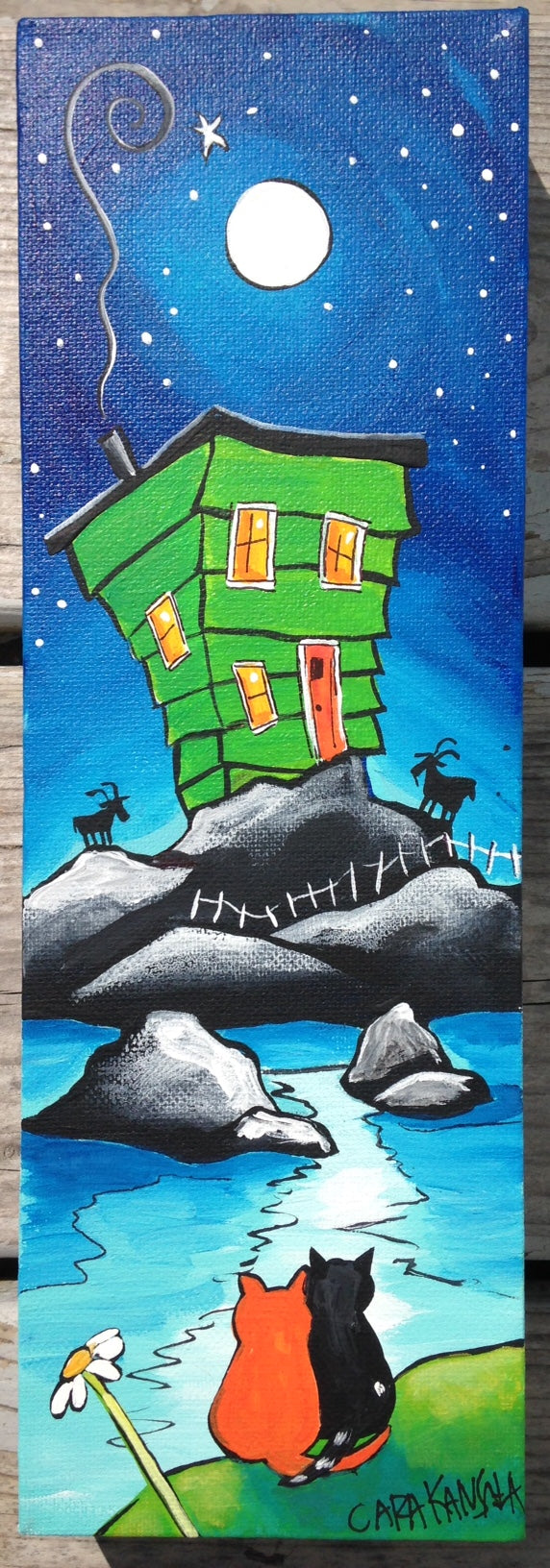 (SOLD) On Summer Nights, Edna and Shirley Would Sit Across from Old Mr. Dobbin's House and Talk About How One Day, When They Had Place of Their Own, They'd Paint Their Door Orange and Have Little Goats, Too