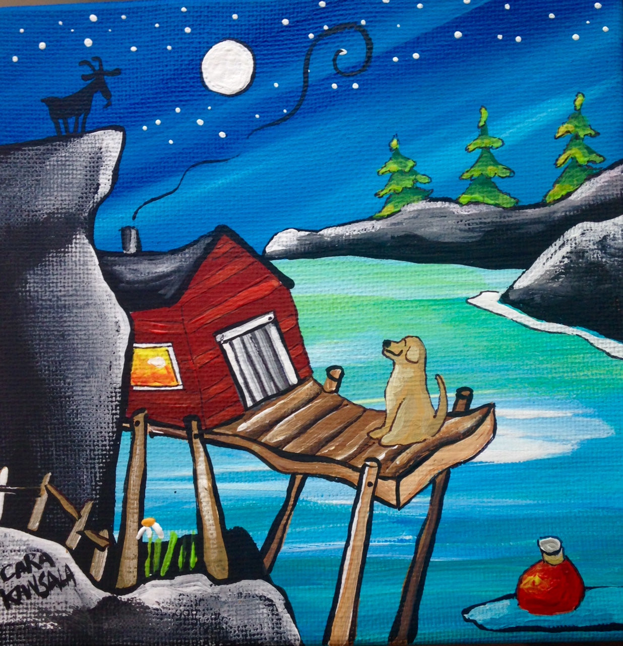 (Sold)After Supper, Pepper the Goat and Jigger the Dog Would Sings Songs to Each Other While They Waited for Poppy To Turn Out the Light