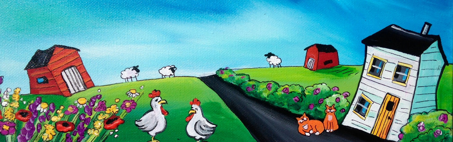 (SOLD) Henny and Penny Are Busy Planning a Wedding for the Marmalade Cats (Carrots and Paprika) Who Are Getting Married in Late July