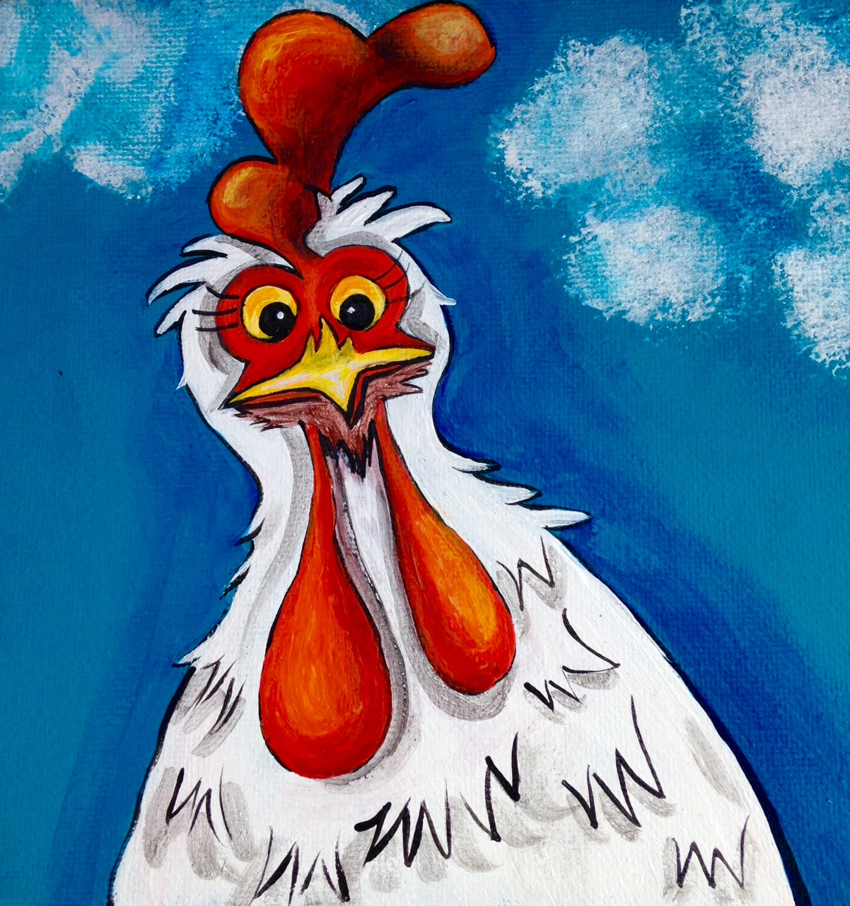 (SOLD) Sometimes Daphne Feels a Little Self-Conscious Because One of Her Wattles is Slightly Larger than the Other