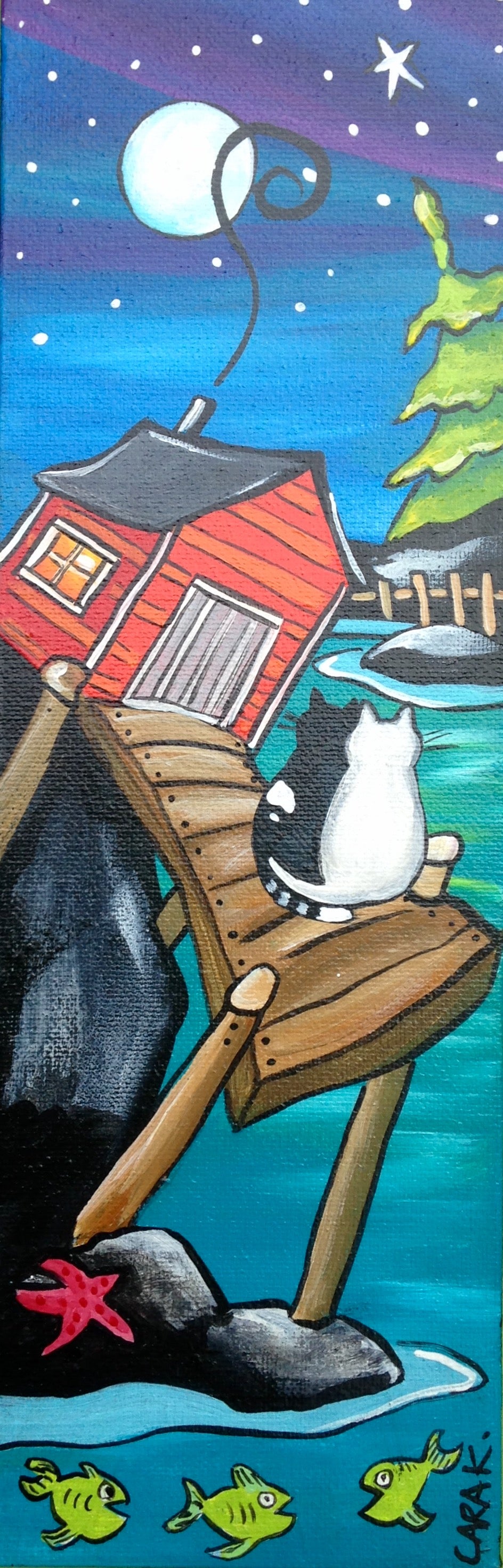 (SOLD) Sitting with My Love, Under the Strawberry Moon