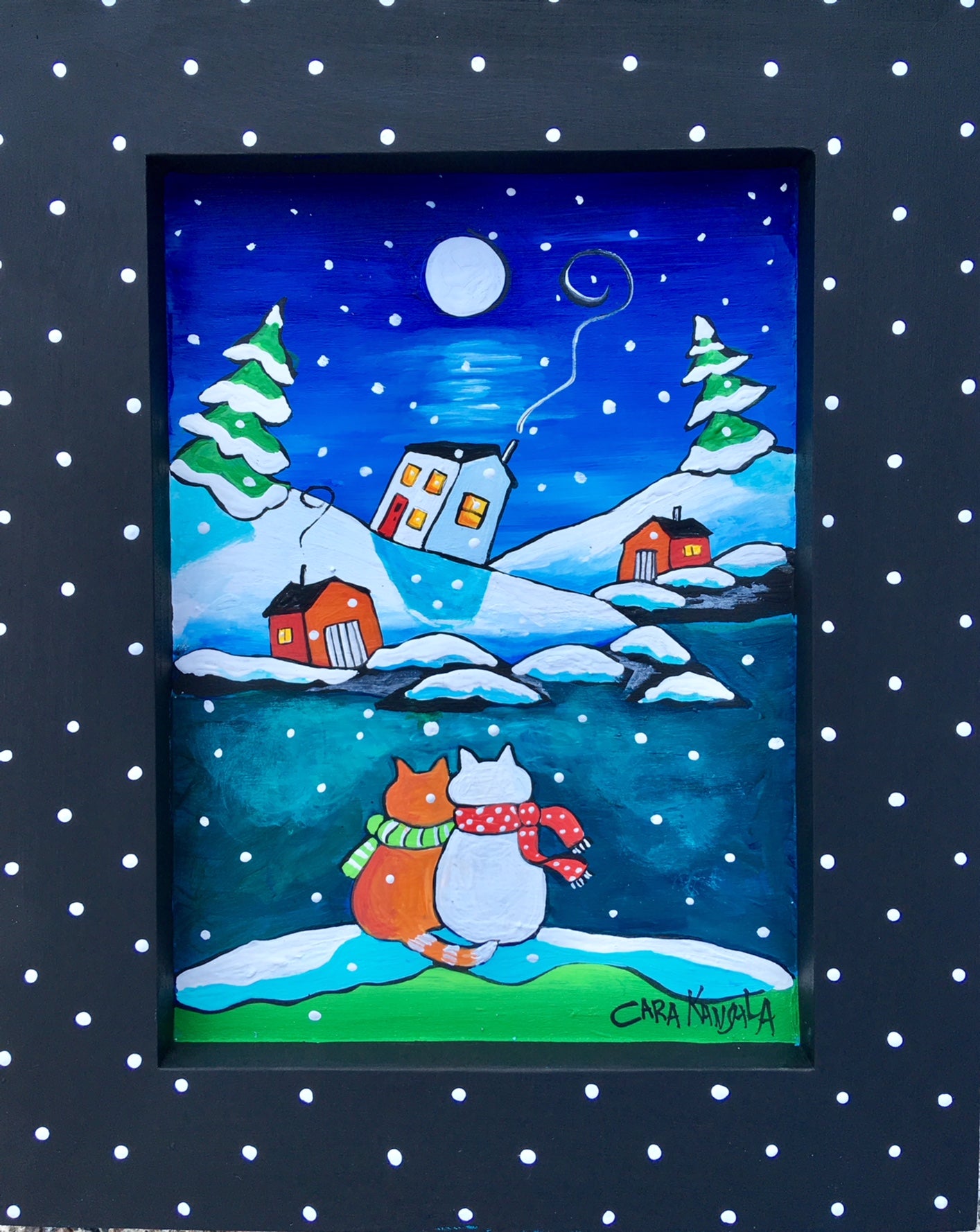 (SOLD) "If You're Cold, You Can Cuddle Up to Me" said Peaches the Cat. "Okay", said Pudding and she did.