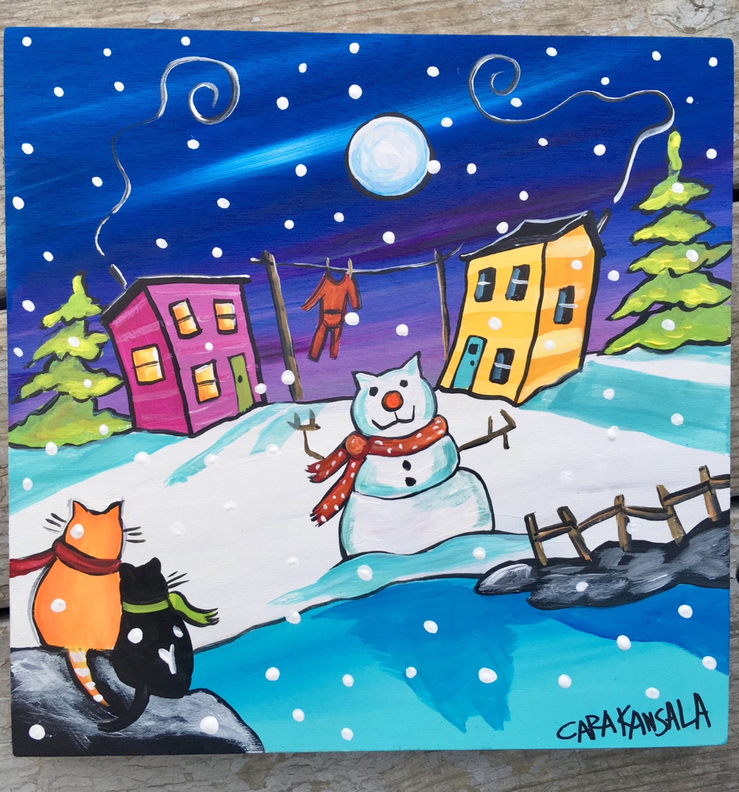 (SOLD)Would You Like to Come Over to My House and Snuggle by the Fire? Yes, I Would, said Marmalade Cat