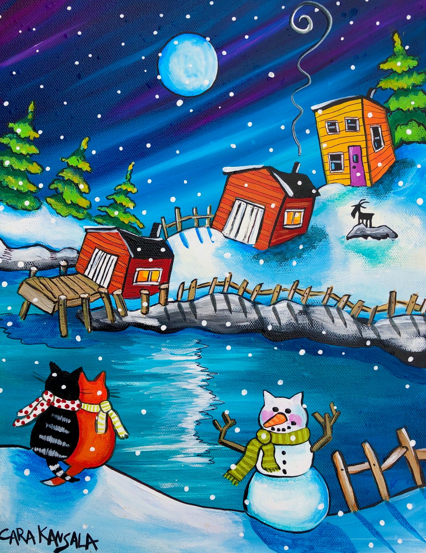 Cold Noses, Warmer Hearts, We'll Cuddle While the Snowflakes Start