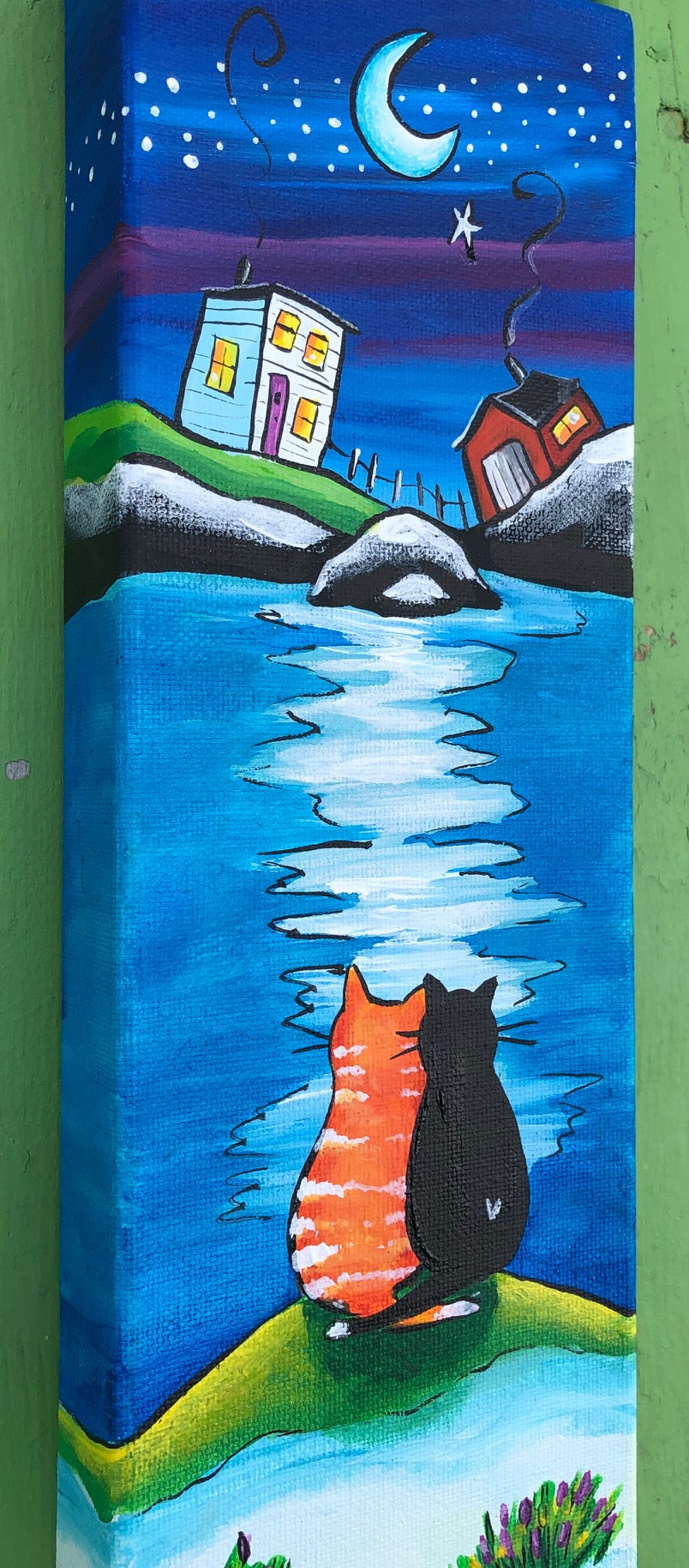 "I sure like you a lot" said the Black, Black Cat. "That's good", said the Marmalade Cat and smiled.