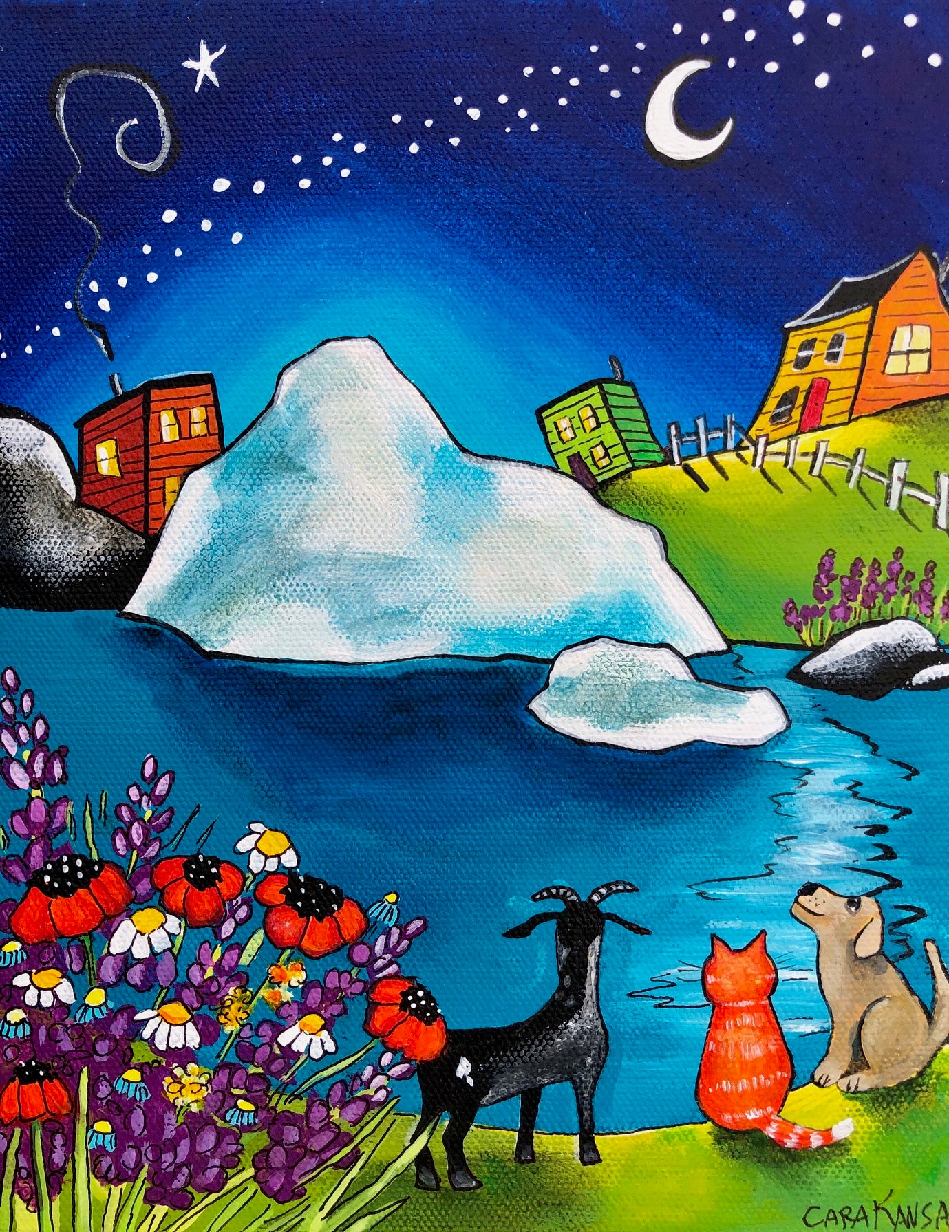 (SOLD) Berg Watching on the Starriest Night