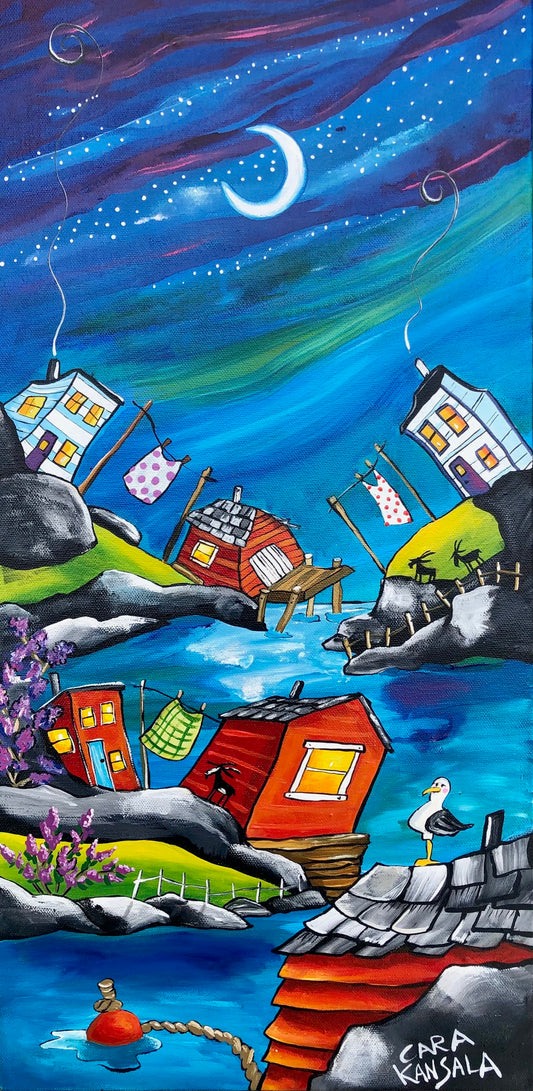 (SOLD)The moon sang songs, we sang along, and lilacs swayed while kittens played, the lilacs danced, the young goats pranced and ate Aunt Ethel's underpants