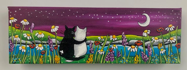 (Sold) Sitting in the Wildflowers, Under the Sliver Moon