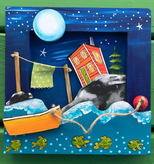 (SOLD)There were Five Fish in Bacon Cove