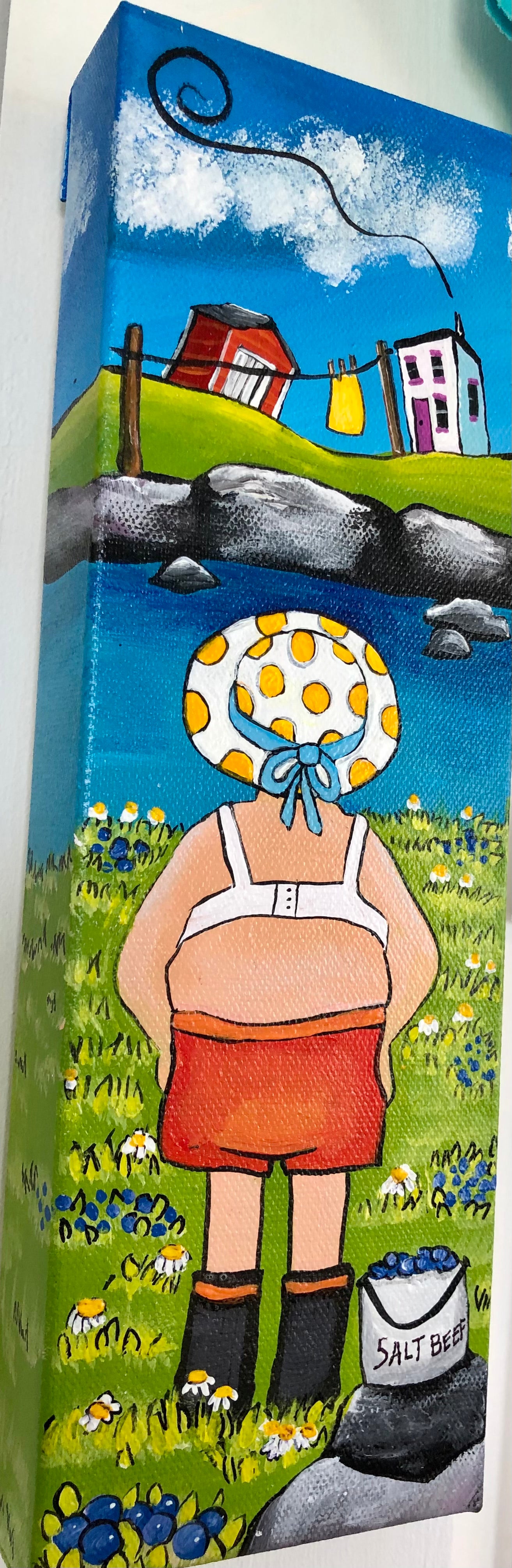 (SOLD) Nan always went berry picking in her most comfortable brassiere and her lucky hat from cousin Geraldine’s wedding