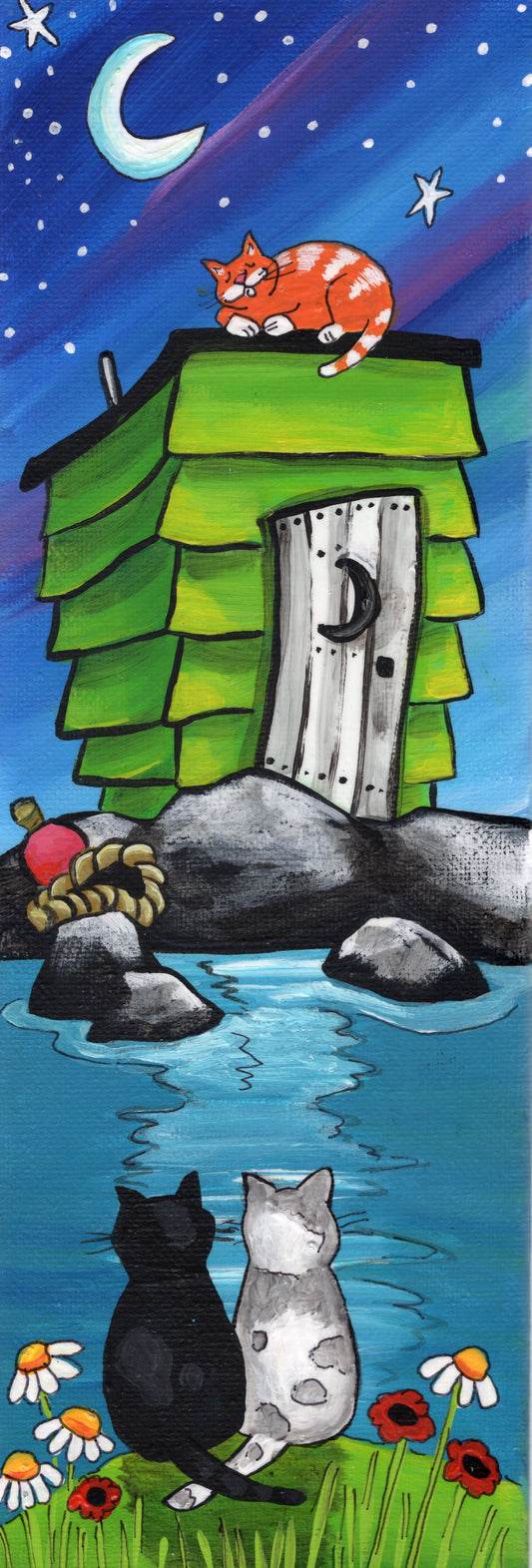 (SOLD)Every Night Before Bed, the Cats in the Cove Would Watch for Falling Stars While Poppy Sang Love Songs to Nan from the Outhouse