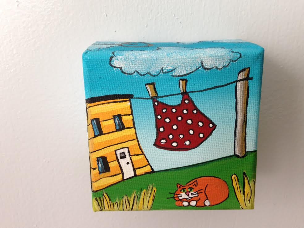 (SOLD) Nan Always Washed Her Polka Dot Tablecloth on Tuesdays