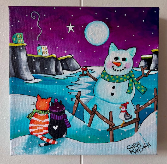 (SOLD) If we were both cats we could spend every night, in the meadow by starlight - our hearts twinkling bright. We could sway to the windsongs and watch the moon beam and then quietly sleep while we danced in our dreams.