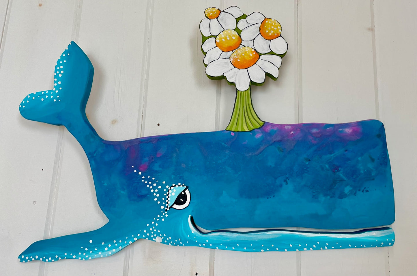 (SOLD) ORIGINAL - Daisy the Sprouting Whale