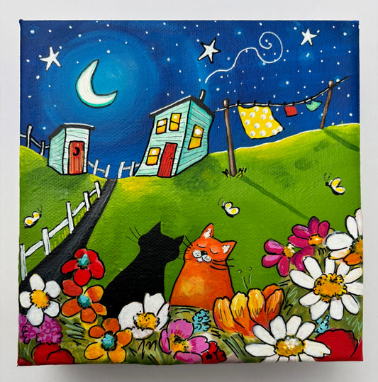 (SOLD) If the nightingales were calling, if the sky was painted blue, if the shining stars were falling, I'd still rather look at you