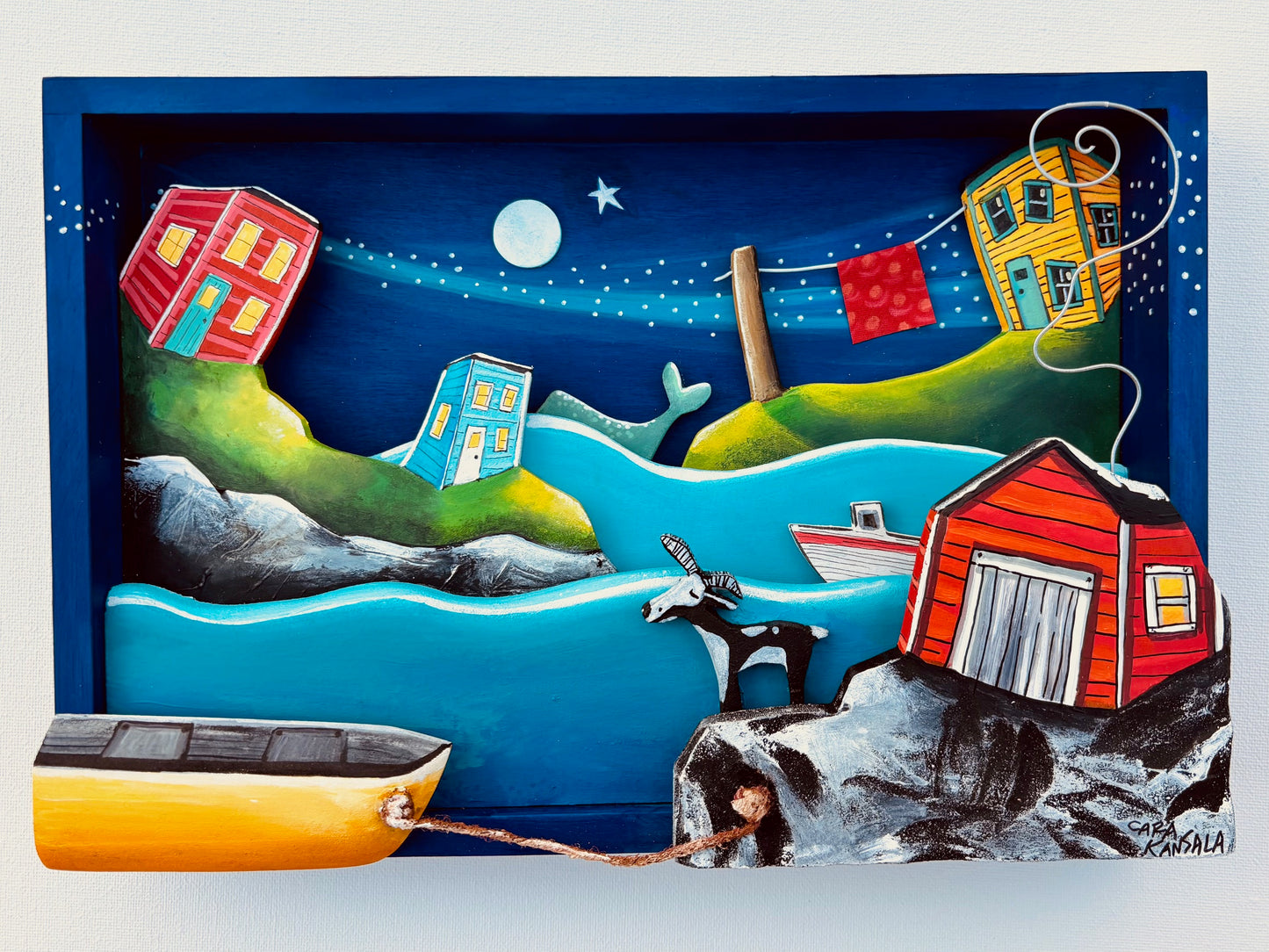 Pop promised his goat, wee Pip that first thing in the morning he would take her out to see the whales and Pip was so excited that she waited at the stage all night long, for sunrise.