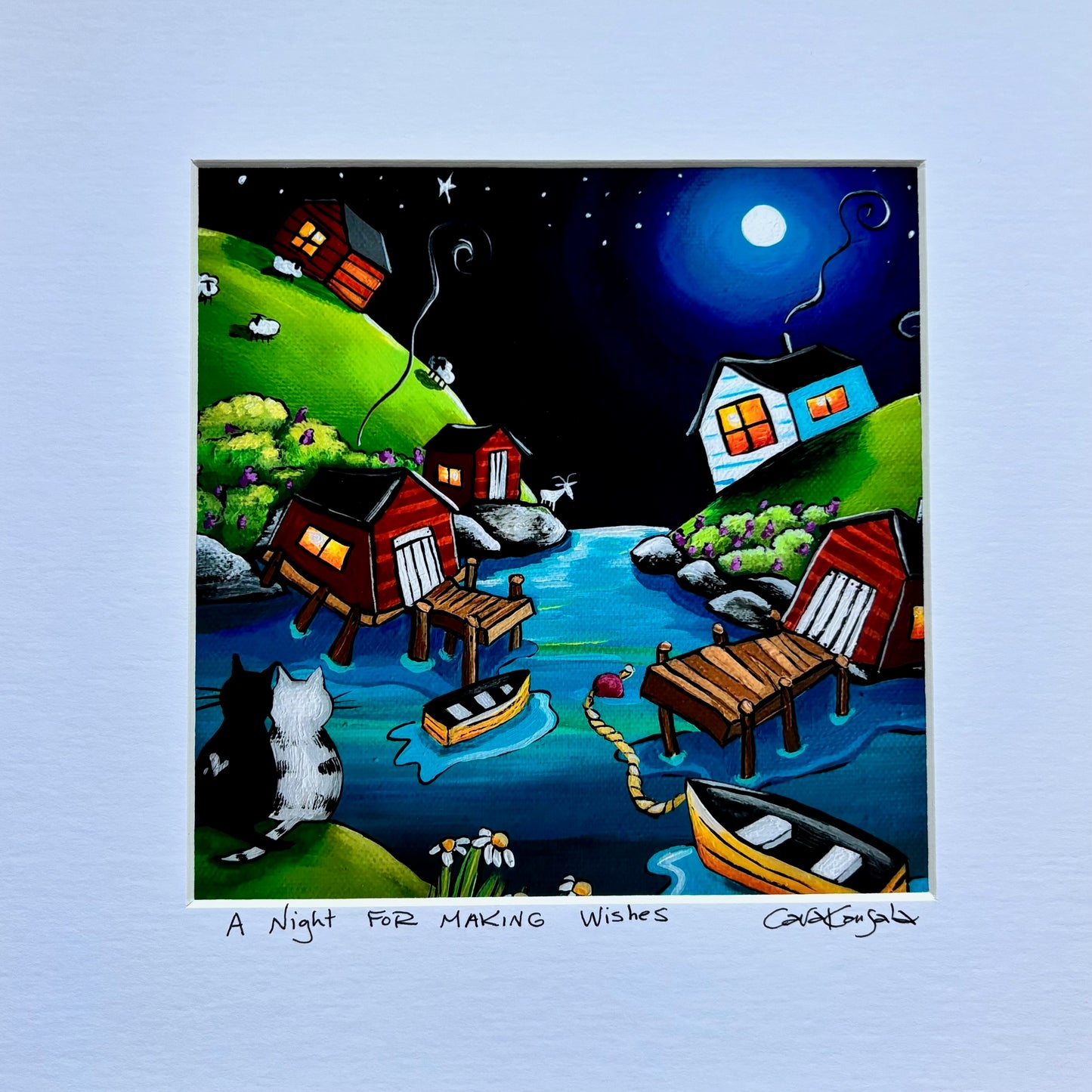Matted Print - A Night for Making Wishes