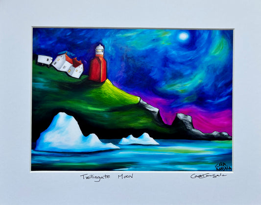 Matted Print - Twillingate Moon
