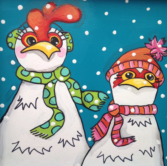 (SOLD) Edith and Edna Are Not Spring Chickens