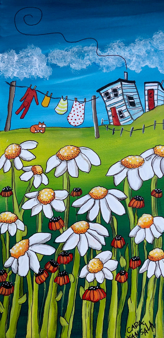 (SOLD)While the Wild Daisies Bloomed, Poppy's Long Johny's Flew