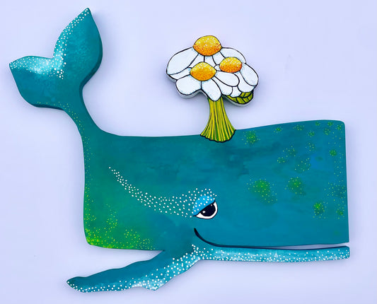 (SOLD)Blooming Whale - Daisy