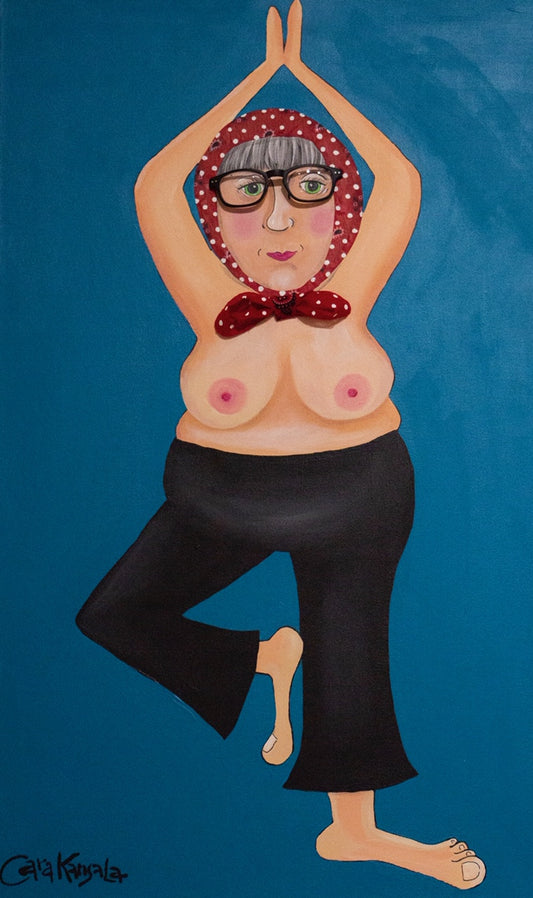 (SOLD) Naked Nan is Doing Tree Pose