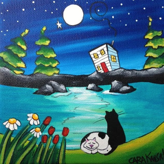 (SOLD) While She Napped, He'd Sit with Her, Under the Starry Sky
